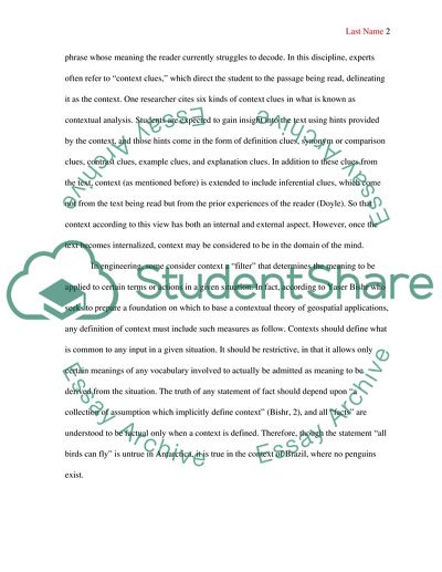 The Context for Contextual Vocabulary Acquisition