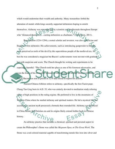 Alchemy as an Ancient and Often Misunderstood Art