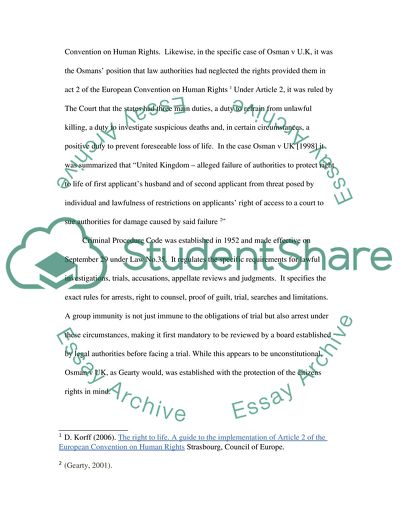 Discuss the actual and potential implications of Osman for the law of tort