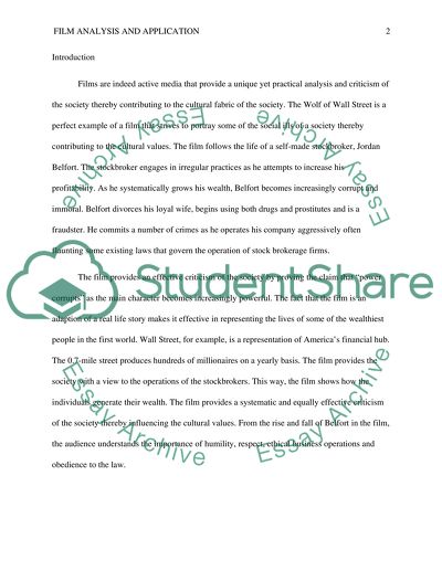 Film Analysis and it&apos;s Applications