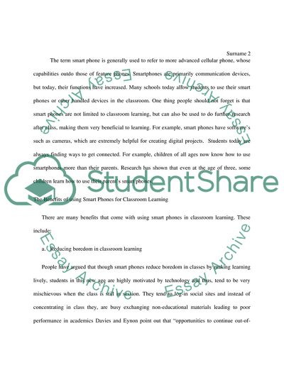 Do Smartphones Benefit Classroom Learning or Not