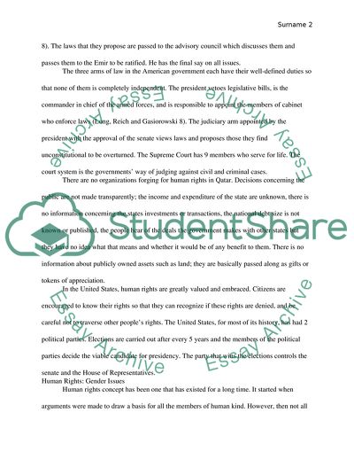 Comparative Analysis between the Government of Qatar and the United States