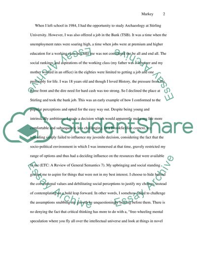 A Reflection of Changes Based on Work