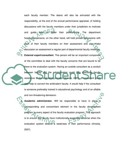 Faculty Evaluation Development
