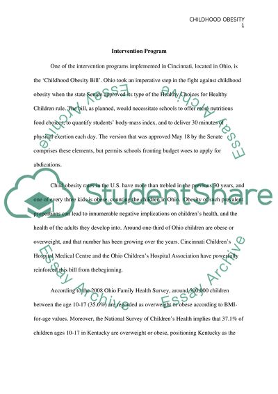 Intervention Program on Childhood Obesity