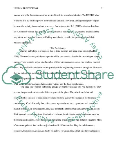 The Scope and Magnitude of Human Trafficking Business