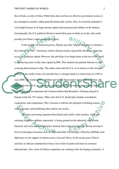 The post American world