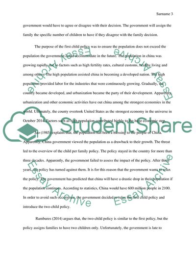 Too Late for China to Relax First Child Policy