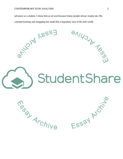 Contemporary Icons and Personalities