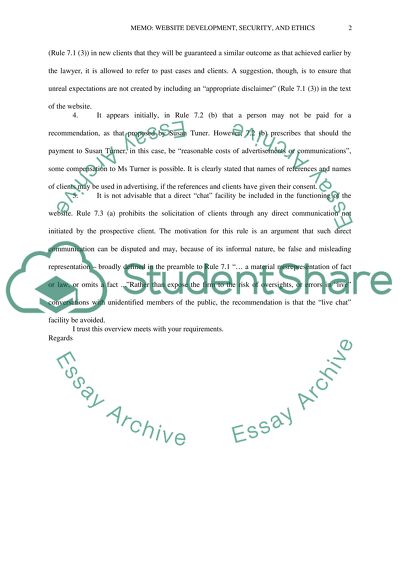 A Law Firm Website: Ethical and Security Considerations