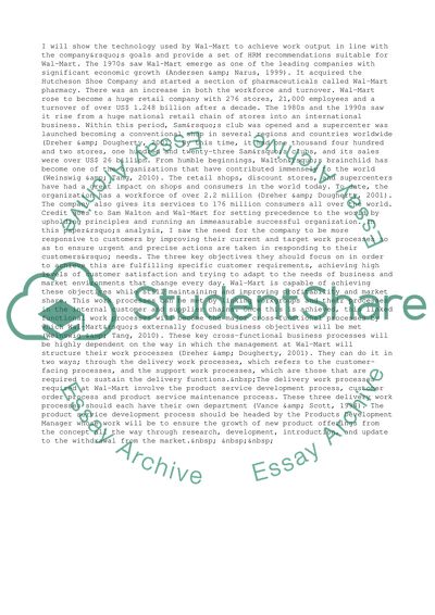 Human Resource Practices to the Vital Business Initiatives of the Wal-Mart Stores