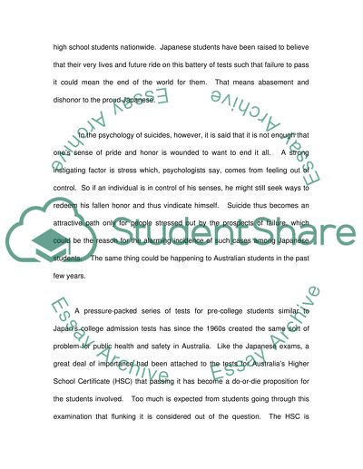 The Suicide Incidents Reported in Japan