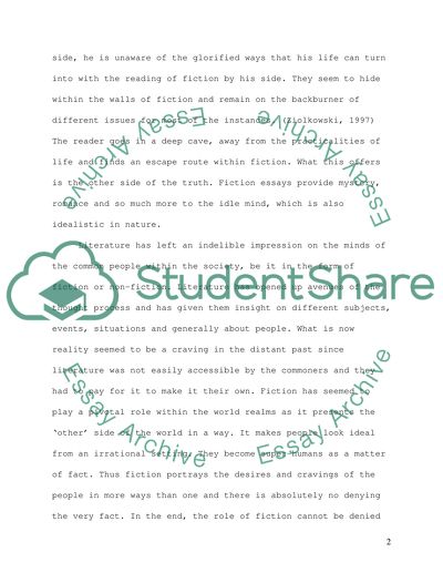 Why is the fiction important to our non-fiction world