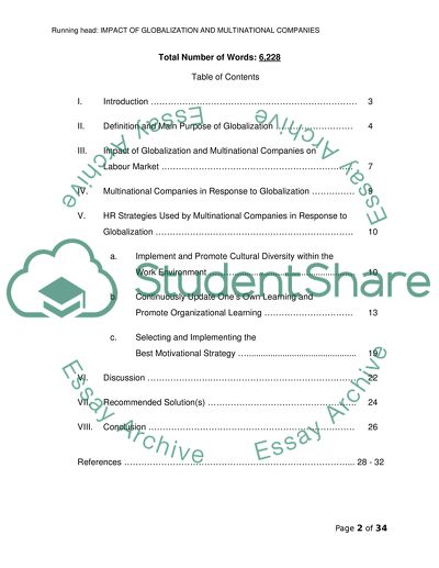 The impact of globalization and multinational companies on labour markets