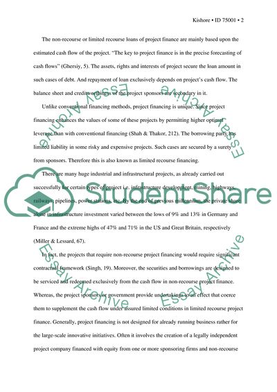 Legal and Financial Structure of Project Finance and Associated Costs and Barriers in India