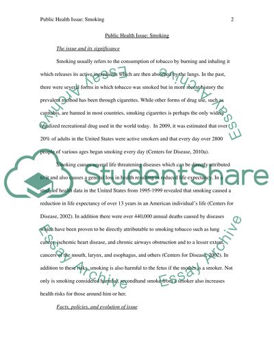 smoking public health issue essay