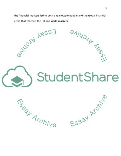 The Reasons for the Recent Global Financial Crisis