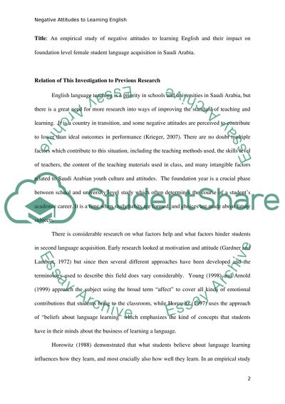 Impact on Foundation Level Female Student Language Acquisition in Saudi Arabia