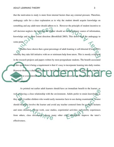 Adult Learning Theory