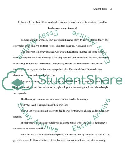 How Did Various Leaders Attempt to Resolve the Social Tensions in Ancient Rome