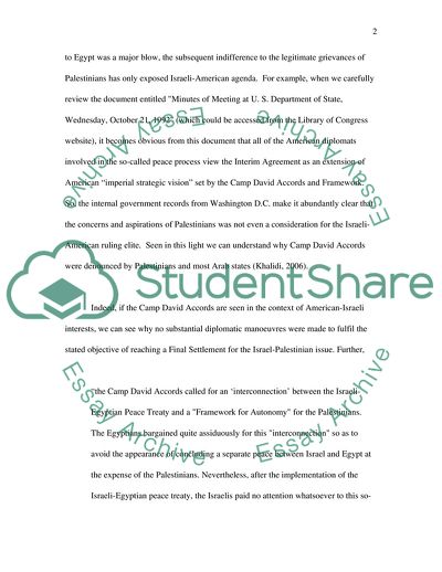 Camp David Accords between Israel and Egypt