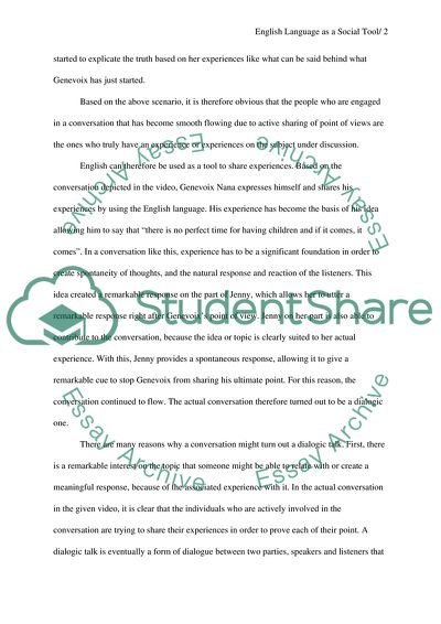 English Language as a Social Tool