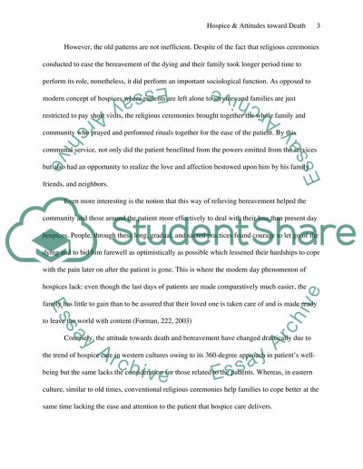 Hospice And Attitudes Toward Death