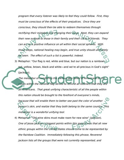 Rainbow Coalition Speech by Jesse Jackson