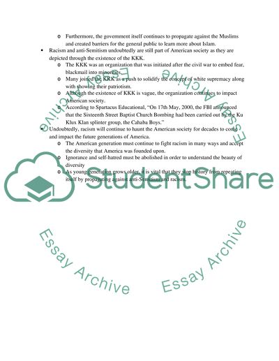 Is racism and anti-semitism still a problem in the United States