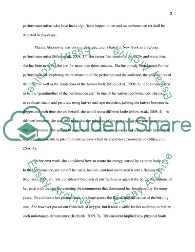 Impact of Performance Art on Art Itself