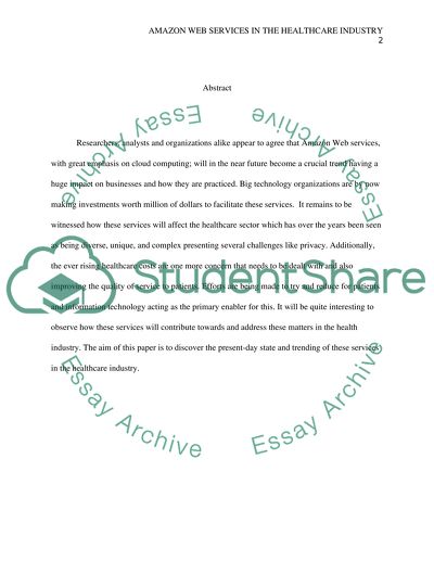 Using Amazon Web Services to Improve Efficiency in Healthcare