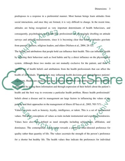 Dimensions of Health