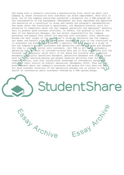 The Conditions when a Comprehensive CRM Program Becomes Useful for an Organization