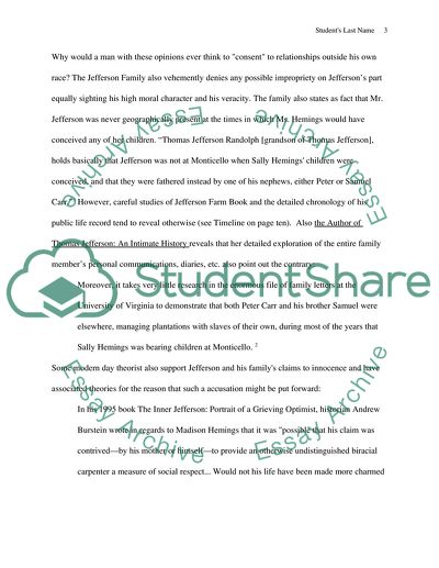 The Scandal Between Thomas Jefferson and Sally Hemings