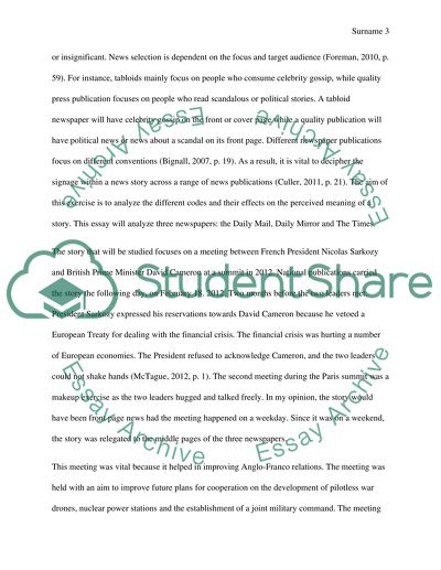 The Process of Communicating Selected News Material