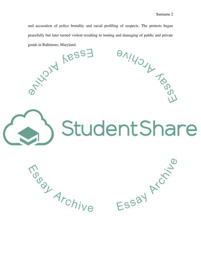 Baltimore Riots Issues