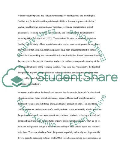 Mexican Parental Involvement in Education