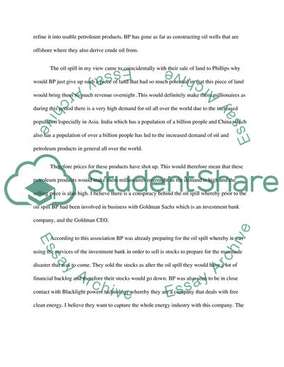 Government Conspiracies Involved in The BP Oil Spill