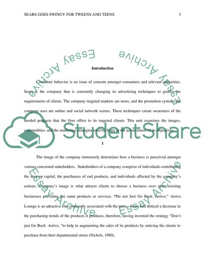 Sears Goes Swingy for Tweens and Teens