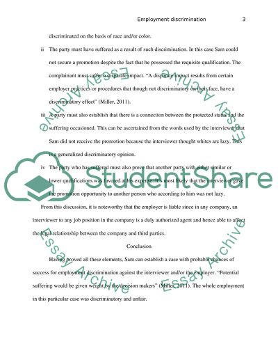 Summarize employment, labor, and anti-discrimination law