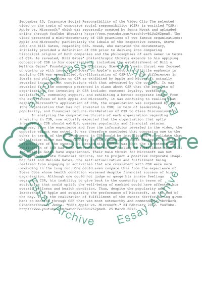 Corporate Social Responsibility