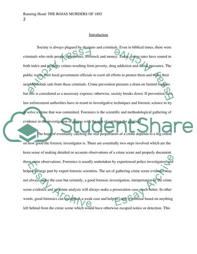 The Rojas Murders of 1892