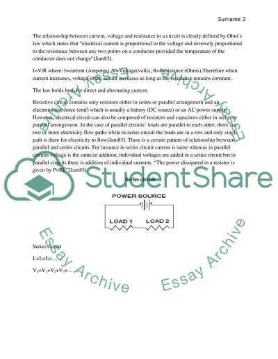 Current flow in a circuit (purely resistive and restive-capacitive