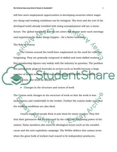 Do Unions Have Any Kind of Future In Australia