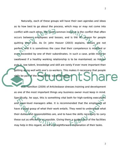 Does learning and development contribute to organisational success and performance management