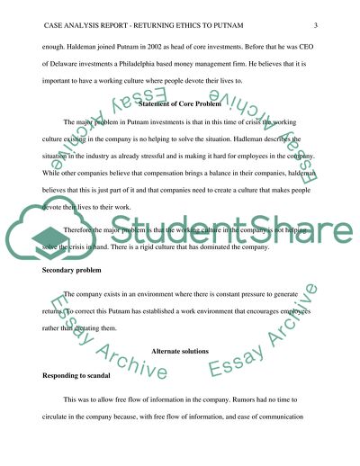 Returning Ethics to Putnam