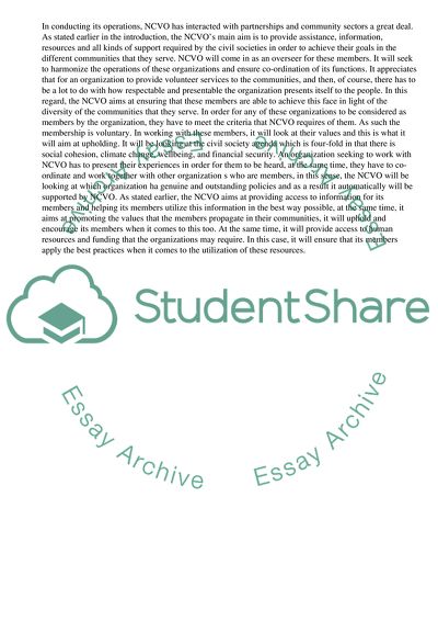 The National Council for Voluntary Organisations