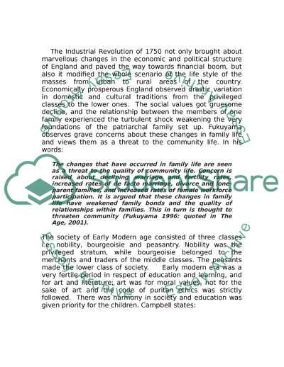 Three Phase Models of the English Family