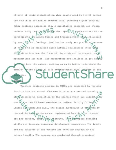 Teaching English as Foreign Language