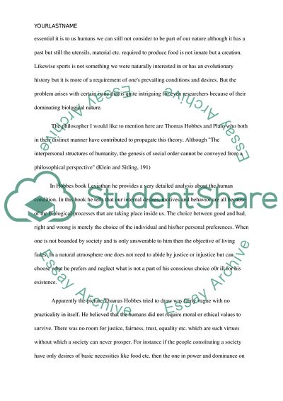 Human Nature vs. Human Condition